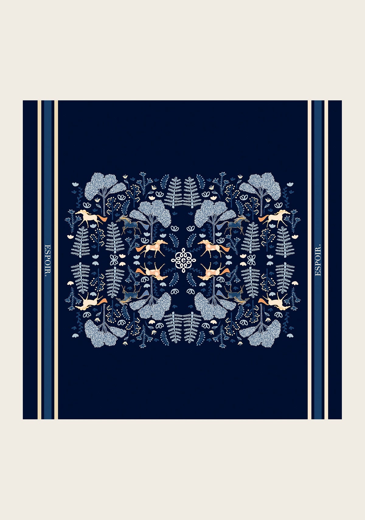 Forest on Navy Square Scarf