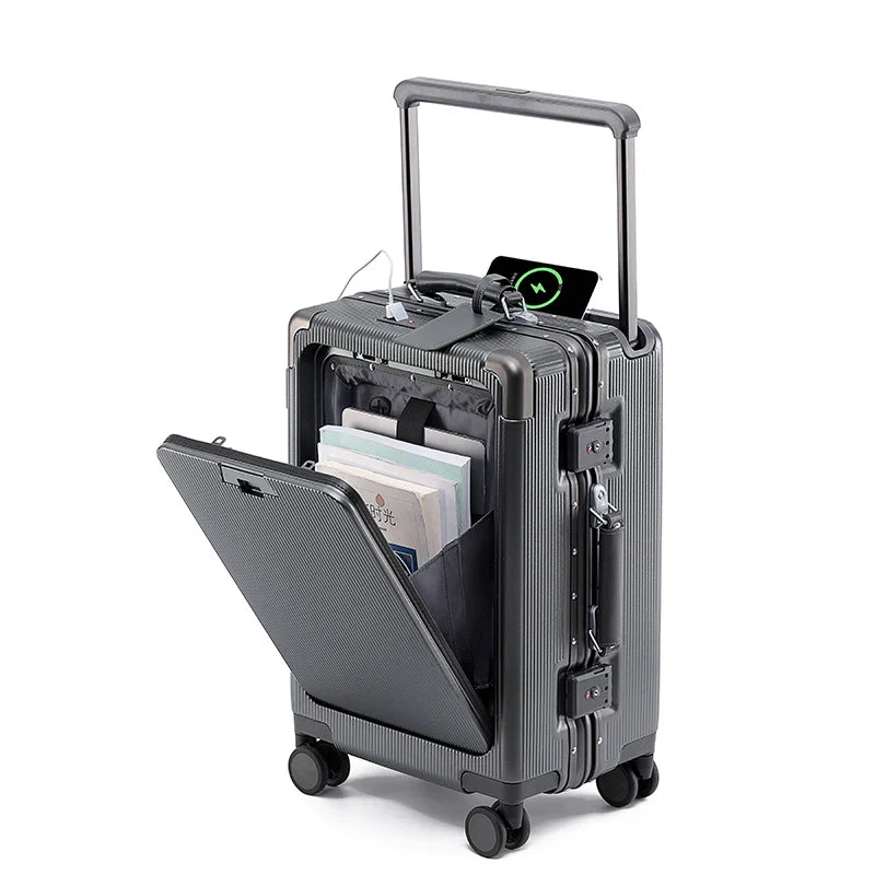 Multi-Function Carry-on Suitcase