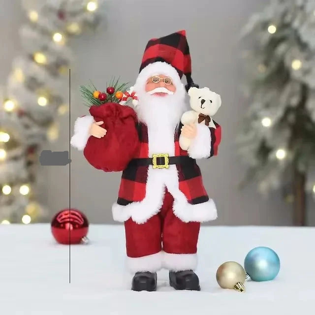 Santa Claus Decoration | Festive Figure with Gift Bag for Christmas 9