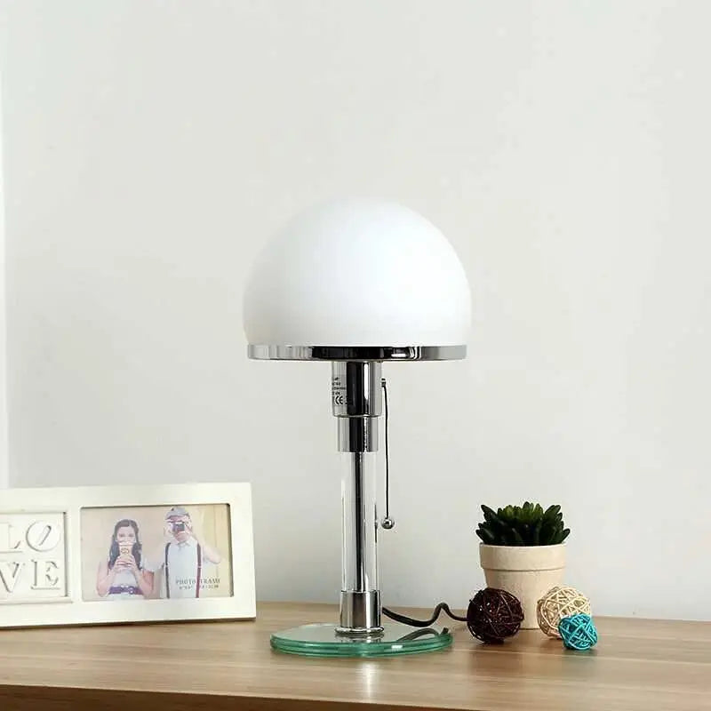 Bauhaus Glass Hemisphere Table Lamp
