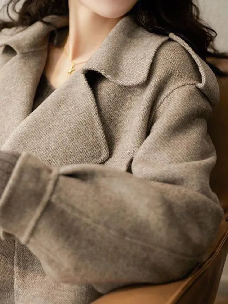 AVERY | Casualna krótka kaszmirowa kurtka