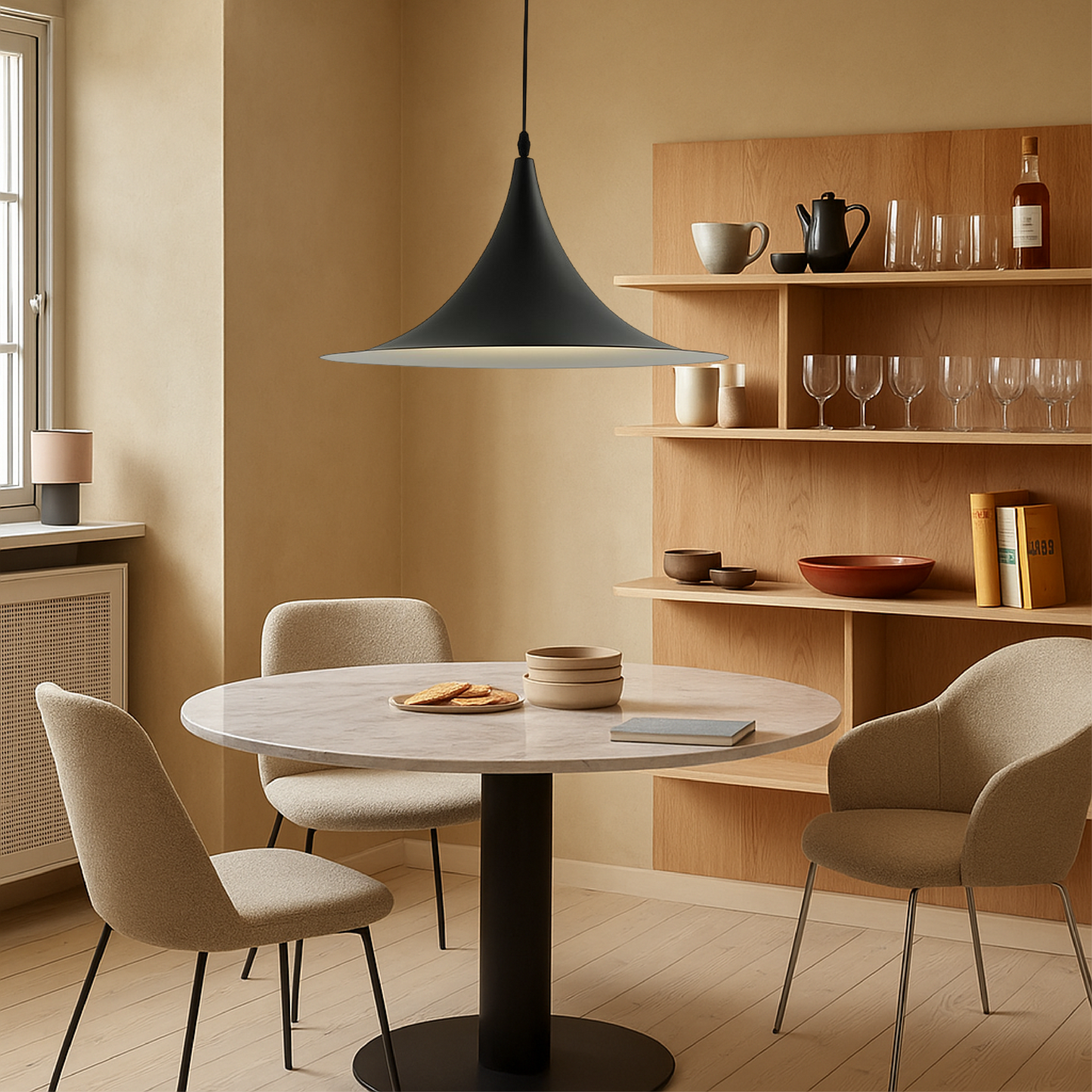 Scandinavian Pendant Lamp | Minimalist Design with Adjustable Height and Warm LED Lighting 5