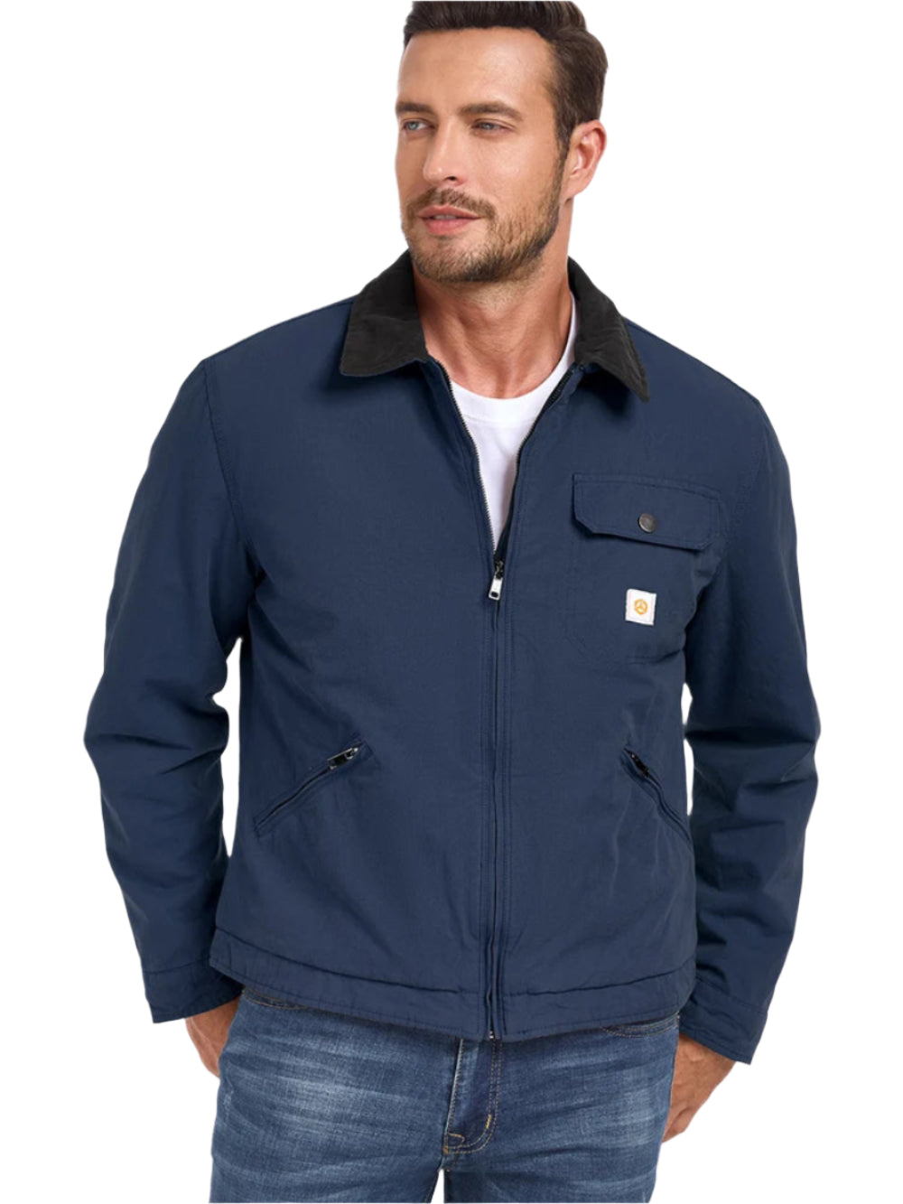 Lined Cargo Work Jacket | ELIJAH