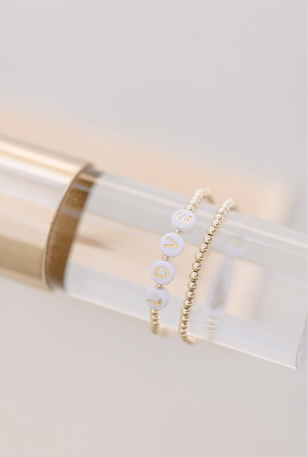 3mm guldklot armband
