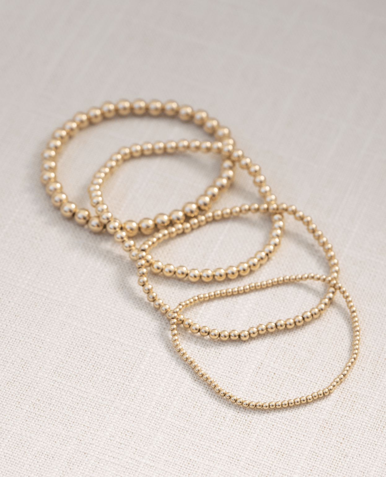4mm guldklot armband