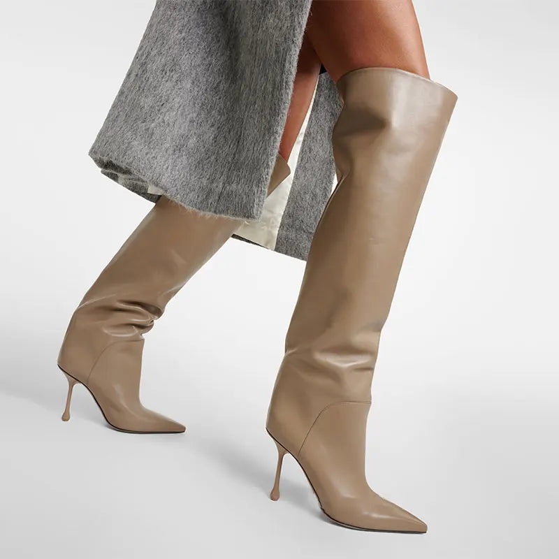 High Knee Leather Boots | Elegant Design with Comfortable Fit 5