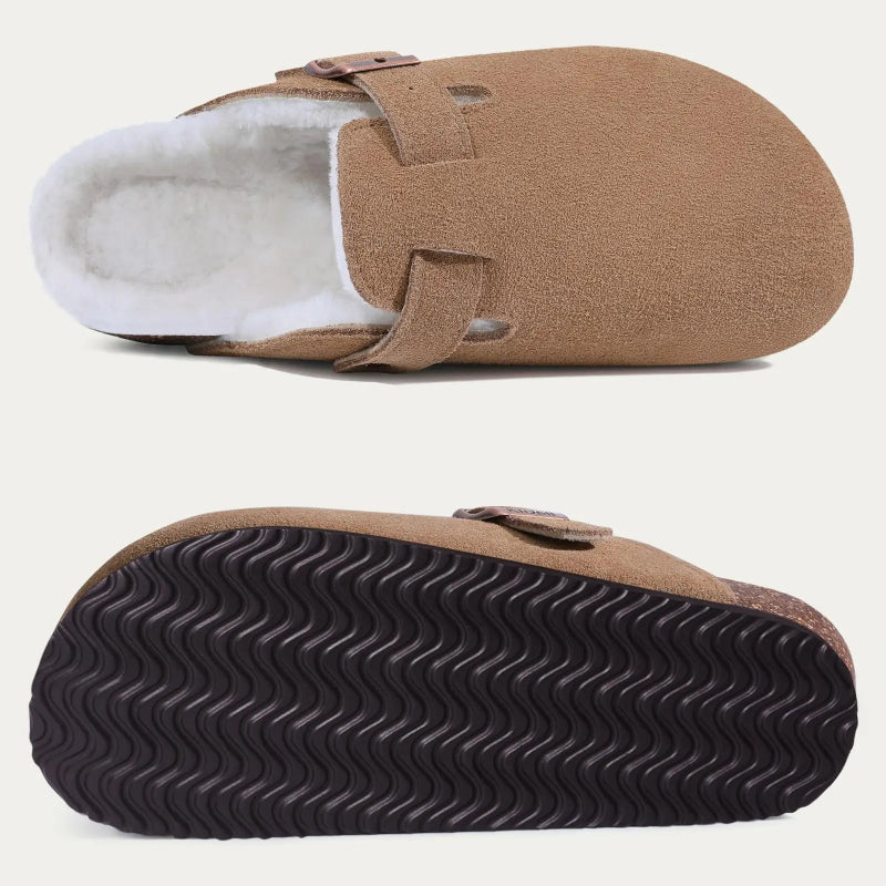 Fur Lined Suede Clogs | BREE