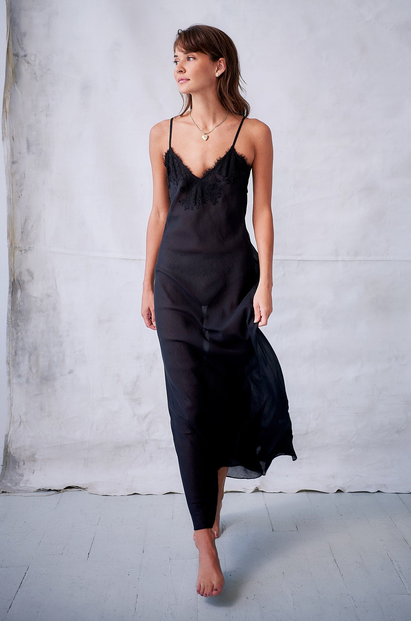 Serafina Baumwolle/Seide Langkleid