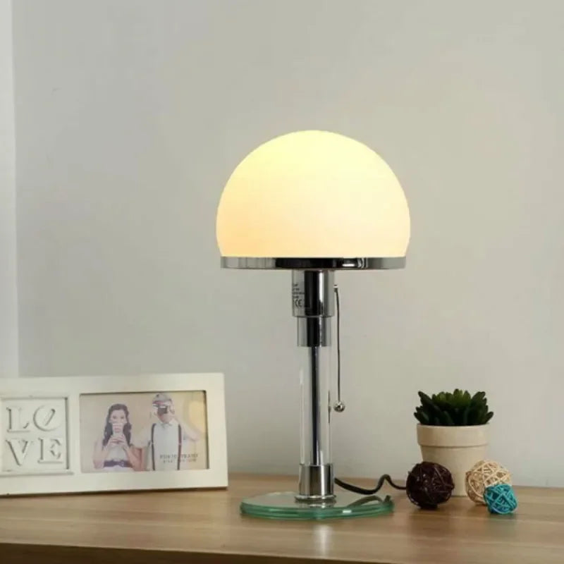 Bauhaus Glass Hemisphere Table Lamp