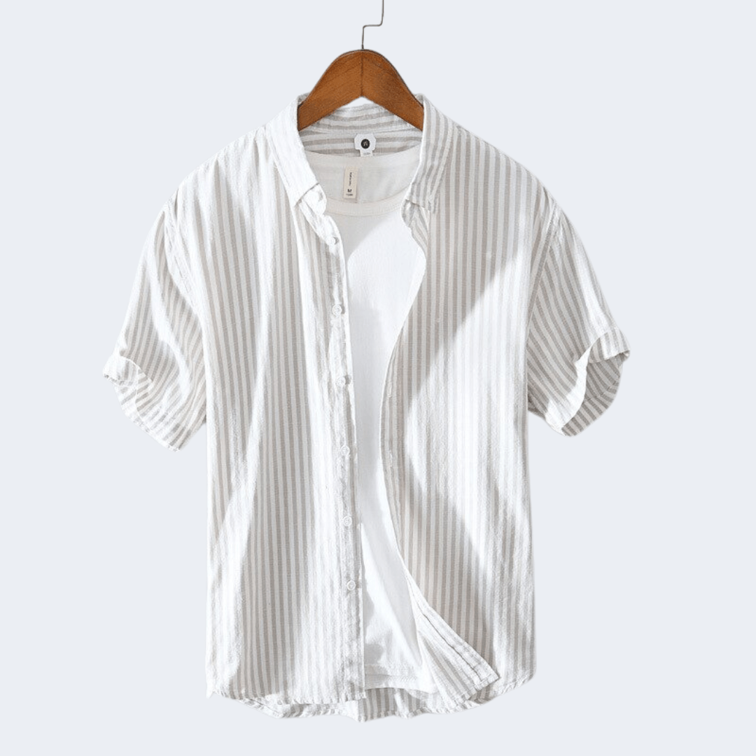 Short Sleeve Striped Shirt | Stylish and Comfortable for Casual Outings 1