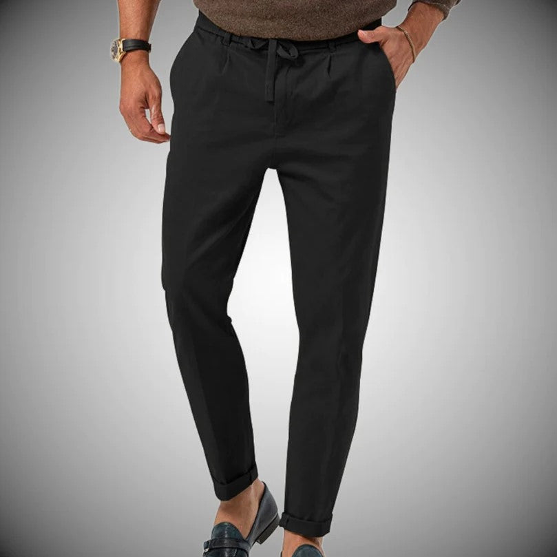 Slim-Fit Men's Linen Trousers | Lightweight & Breathable All-Season Comfort 2