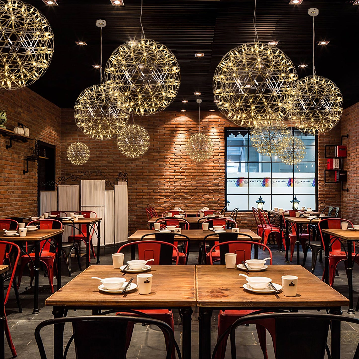Spark Ball Pendant Light | Elegant Sphere Design with LED Illumination 4