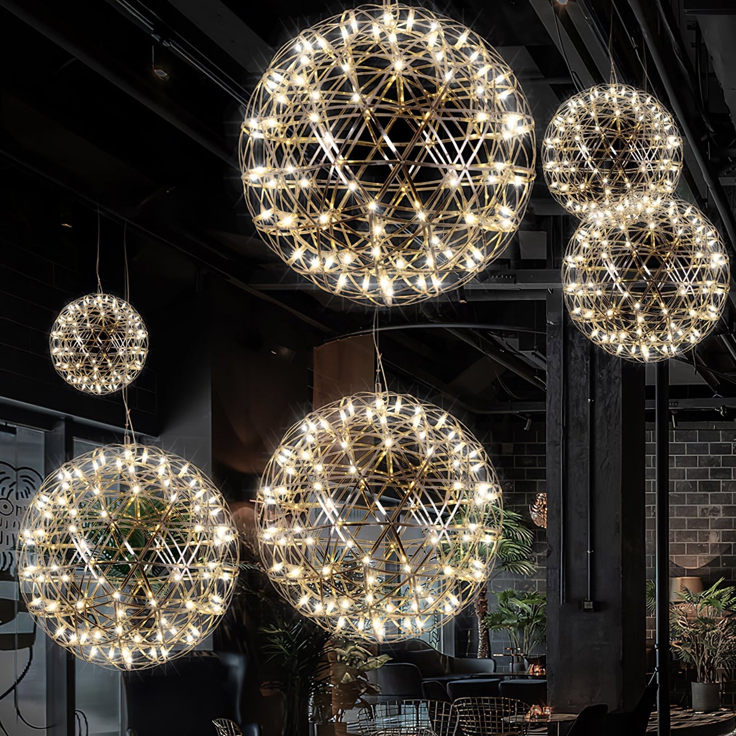 Spark Ball Pendant Light | Elegant Sphere Design with LED Illumination 6