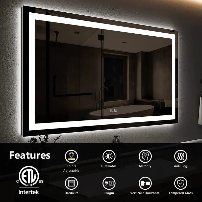 Standard Center Glow LED baderomsspeil