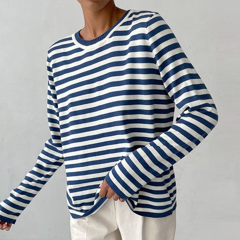 Striped Casual Sweater | Relaxed Fit for Everyday Comfort 0