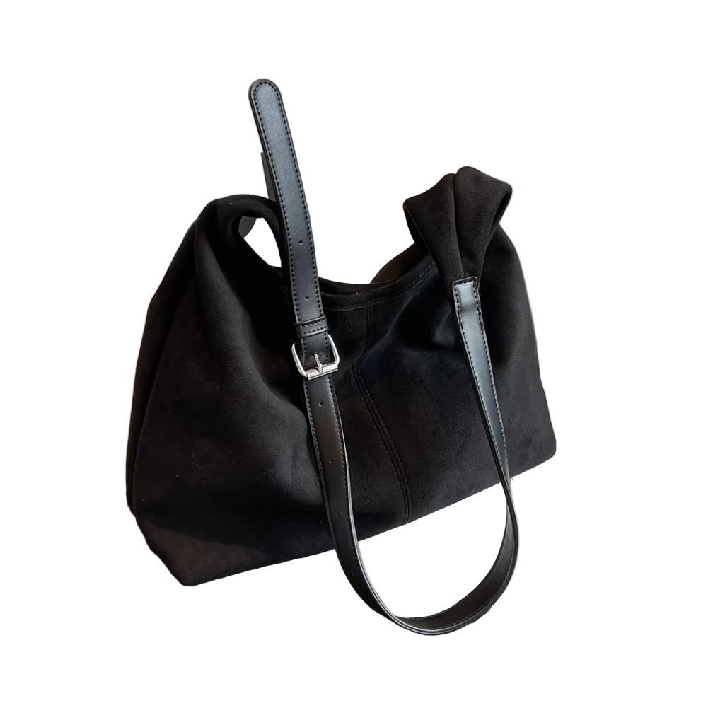 Suede Handbag | Elegant Trunk Design with Adjustable Strap and Spacious Capacity 4