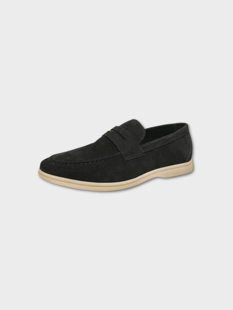 Suede Loafers | Dual-Layer Pigskin Upper with Comfortable Rubber Sole 0