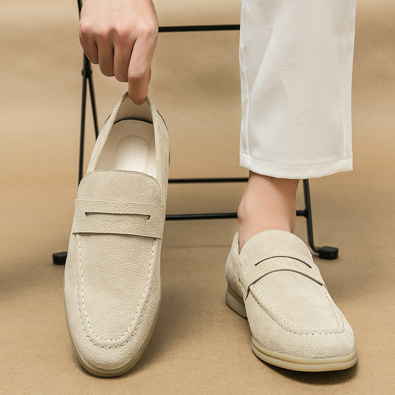 Suede Loafers | Dual-Layer Pigskin Upper with Comfortable Rubber Sole 3
