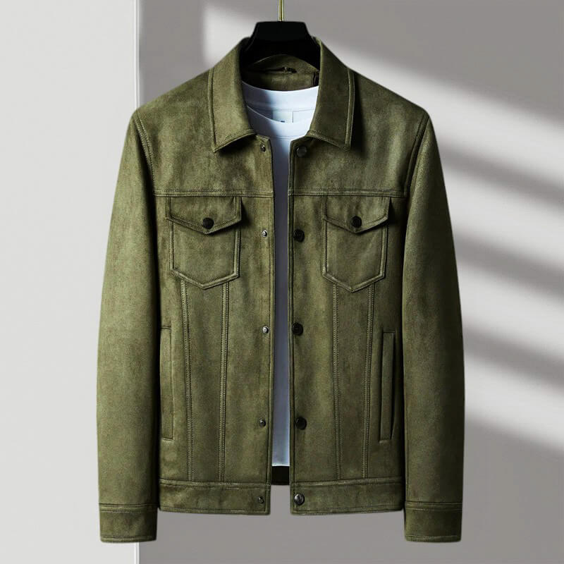 Suede Retro Jacket | Luxurious Velvety Feel with Tailored Fit 1