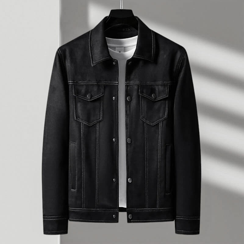 Suede Retro Jacket | Luxurious Velvety Feel with Tailored Fit 2