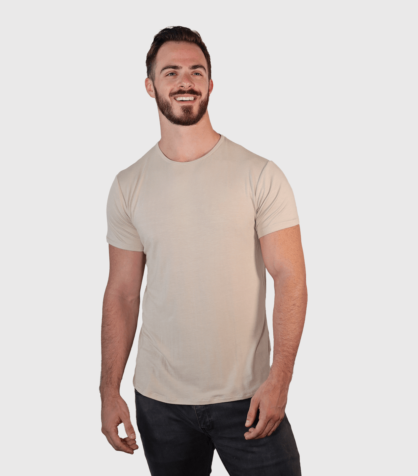 Bamboo Swift T-shirt met gebogen zoom - Heather Grey