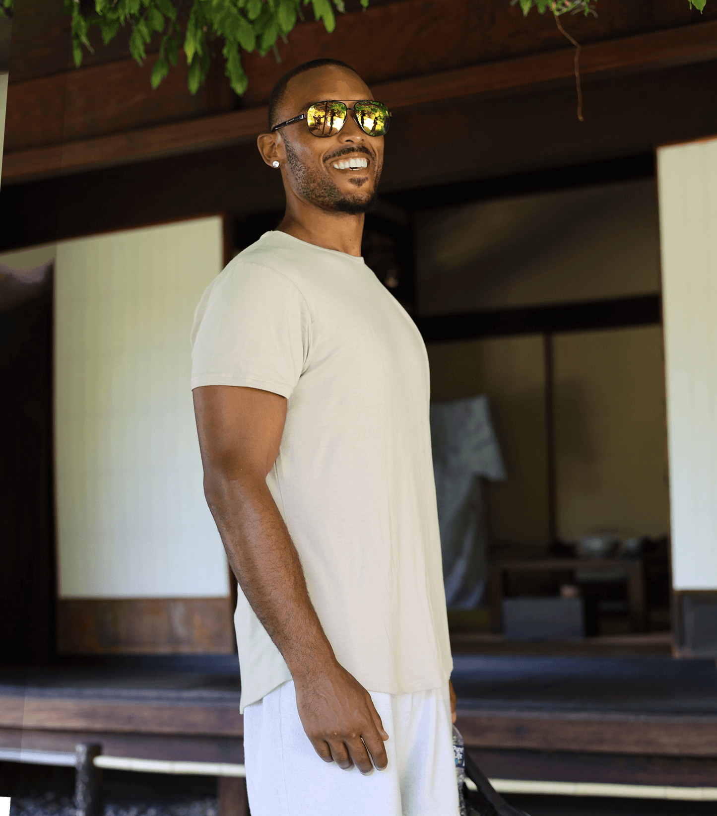 Bamboo Swift T-shirt met gebogen zoom - Heather Grey