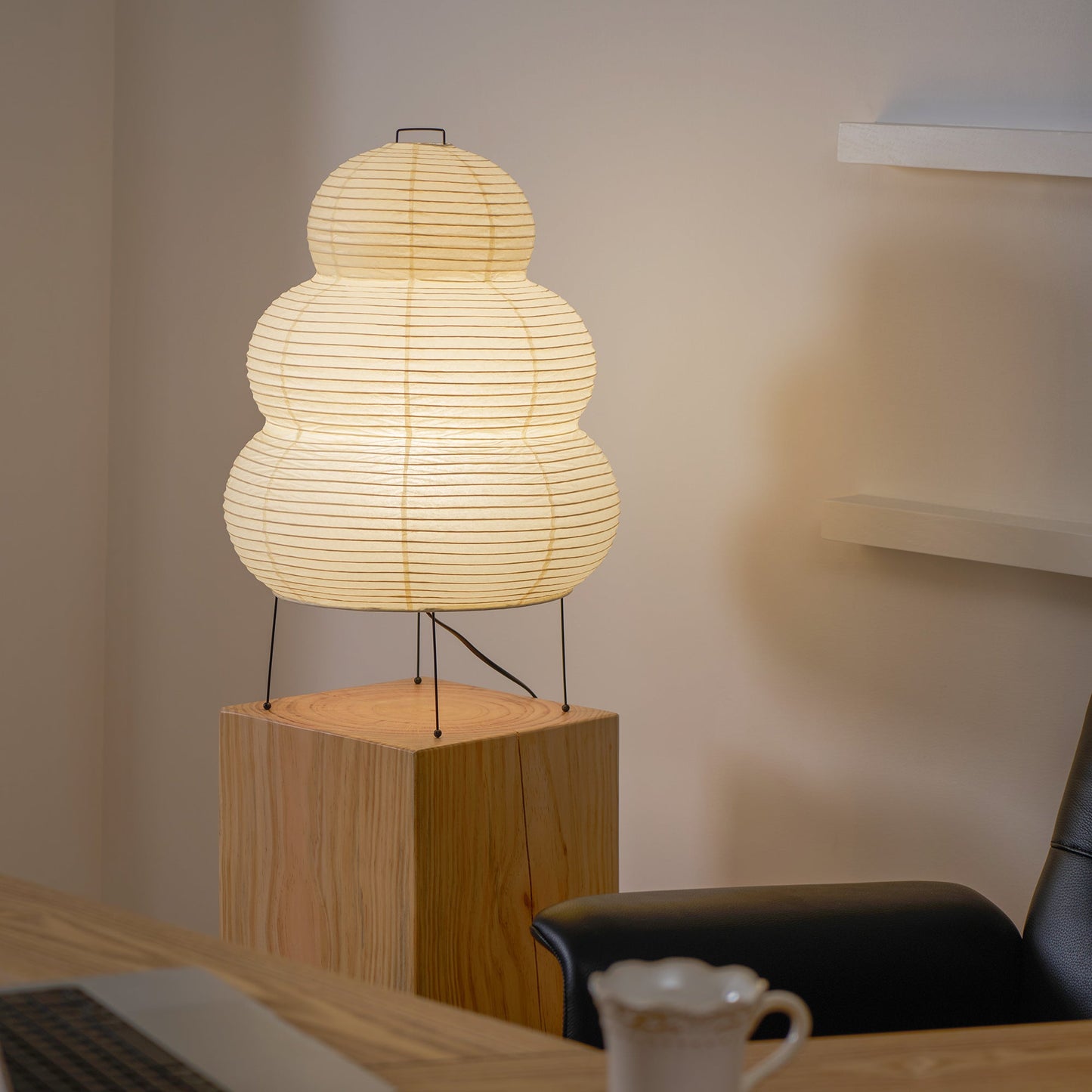 Table Lamp | Elegant Japanese Lantern Design with Soft Mulberry Paper Light 6