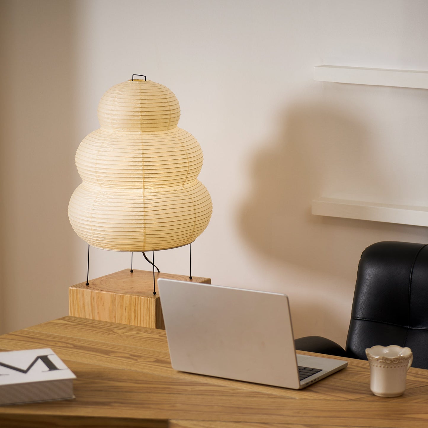 Table Lamp | Elegant Japanese Lantern Design with Soft Mulberry Paper Light 7