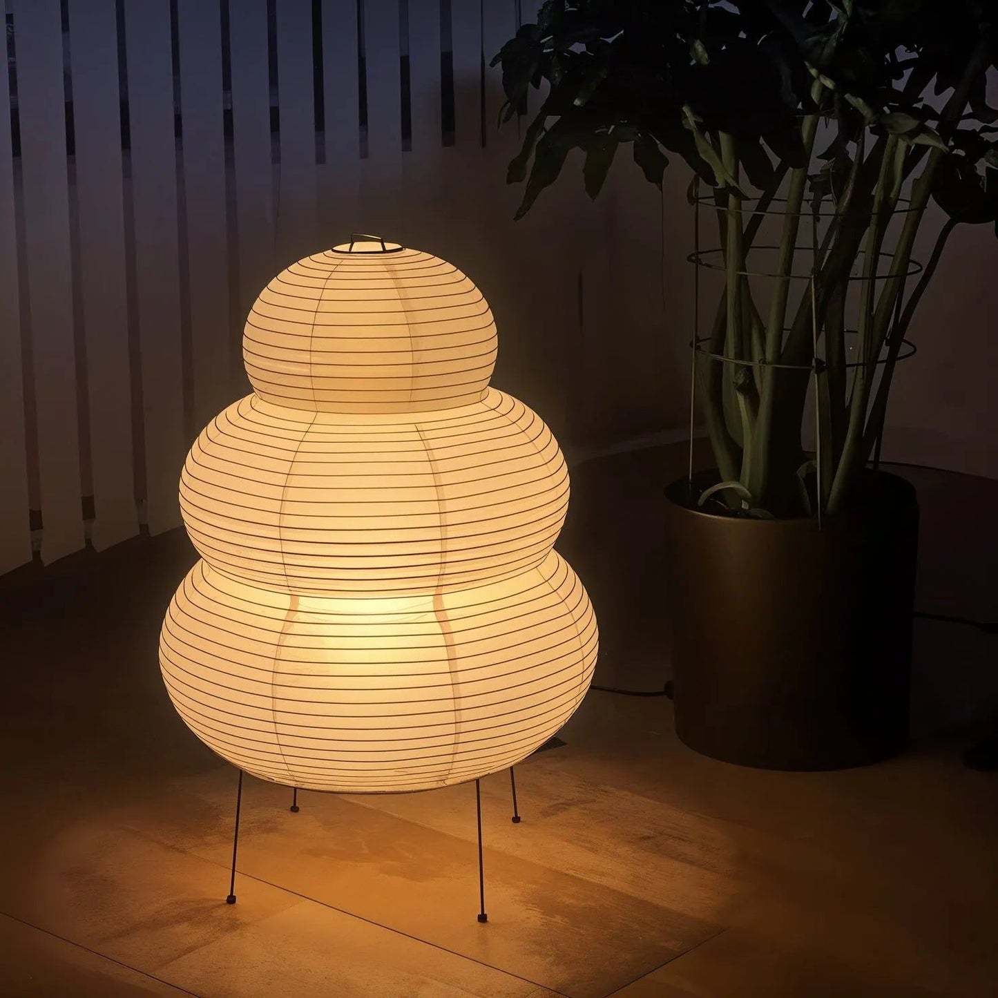 Table Lamp | Elegant Japanese Lantern Design with Soft Mulberry Paper Light 8