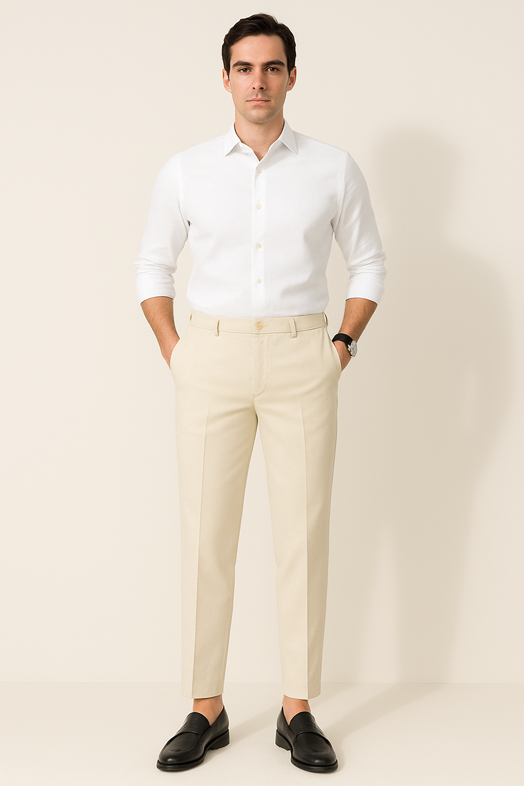 Tailored Men's Dress Pants | Slim Fit with Pleat for Elegant Style 4