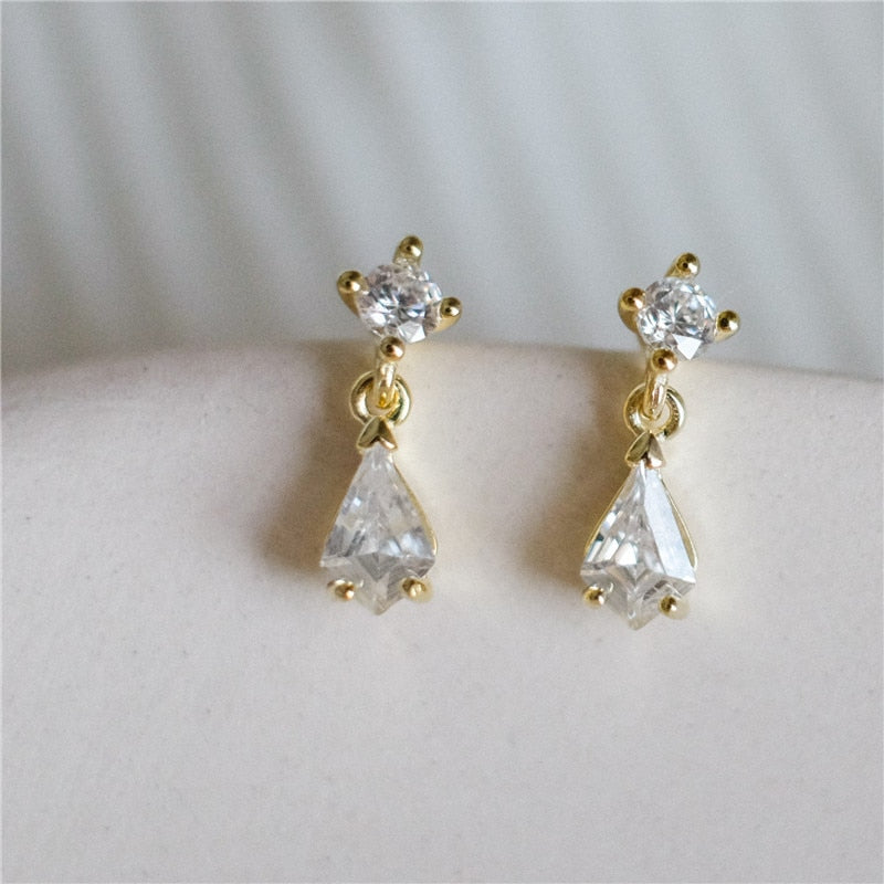 Teardrop Pave Earrings | Sparkling Cubic Zircon Stones in Hypoallergenic S925 Silver 1