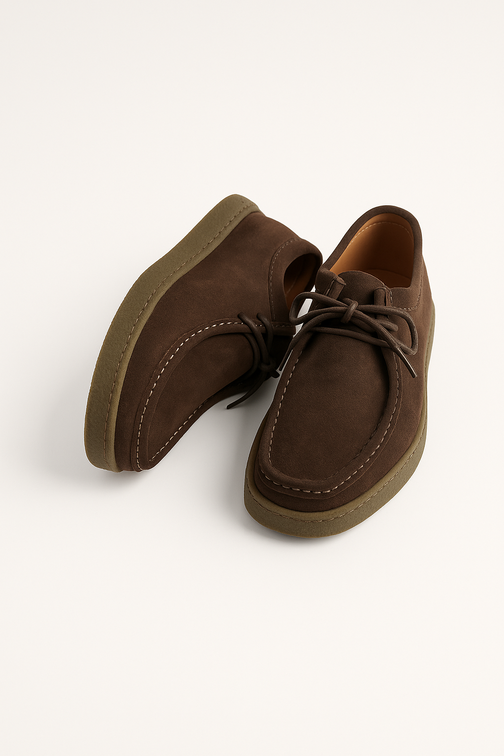 Theodore Suede Lace-Up Shoes | Comfortable Crepe Sole with Rustic Charm 0