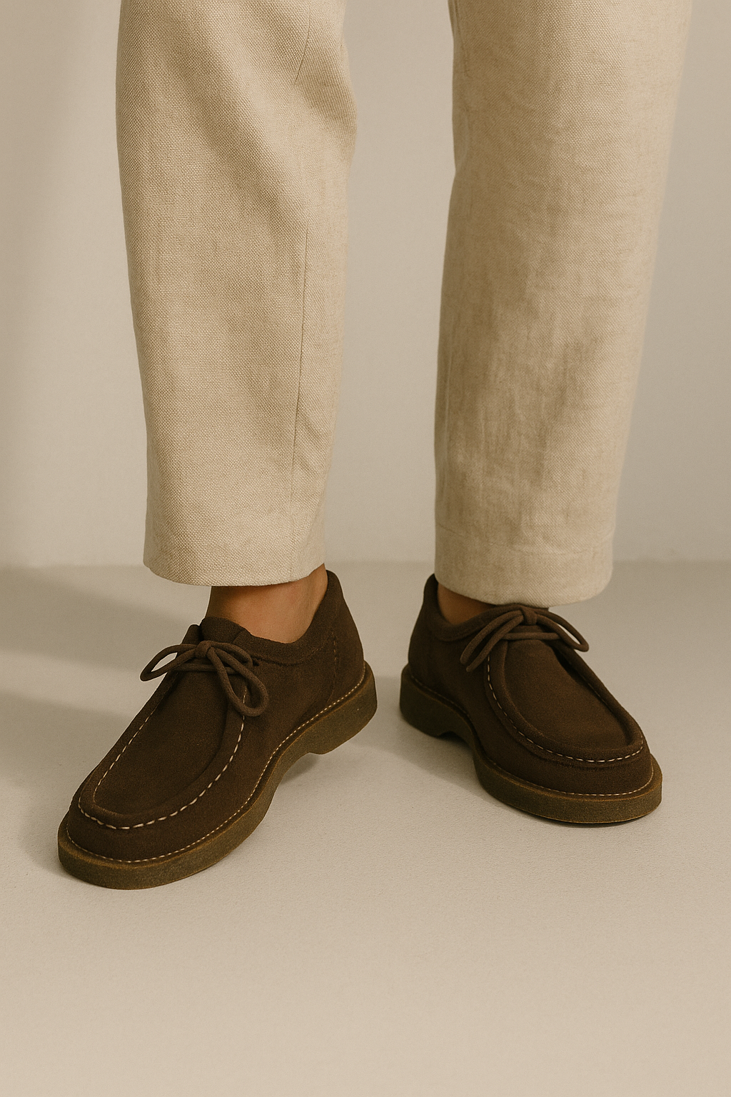 Theodore Suede Lace-Up Shoes | Comfortable Crepe Sole with Rustic Charm 1