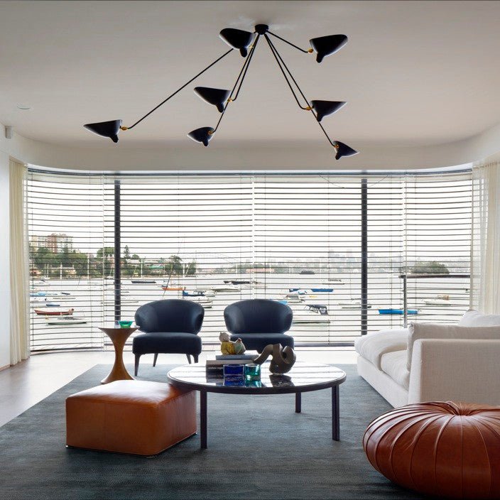 Three Arm Ceiling Lamp | Sculptural Design with Dynamic Aesthetics 4