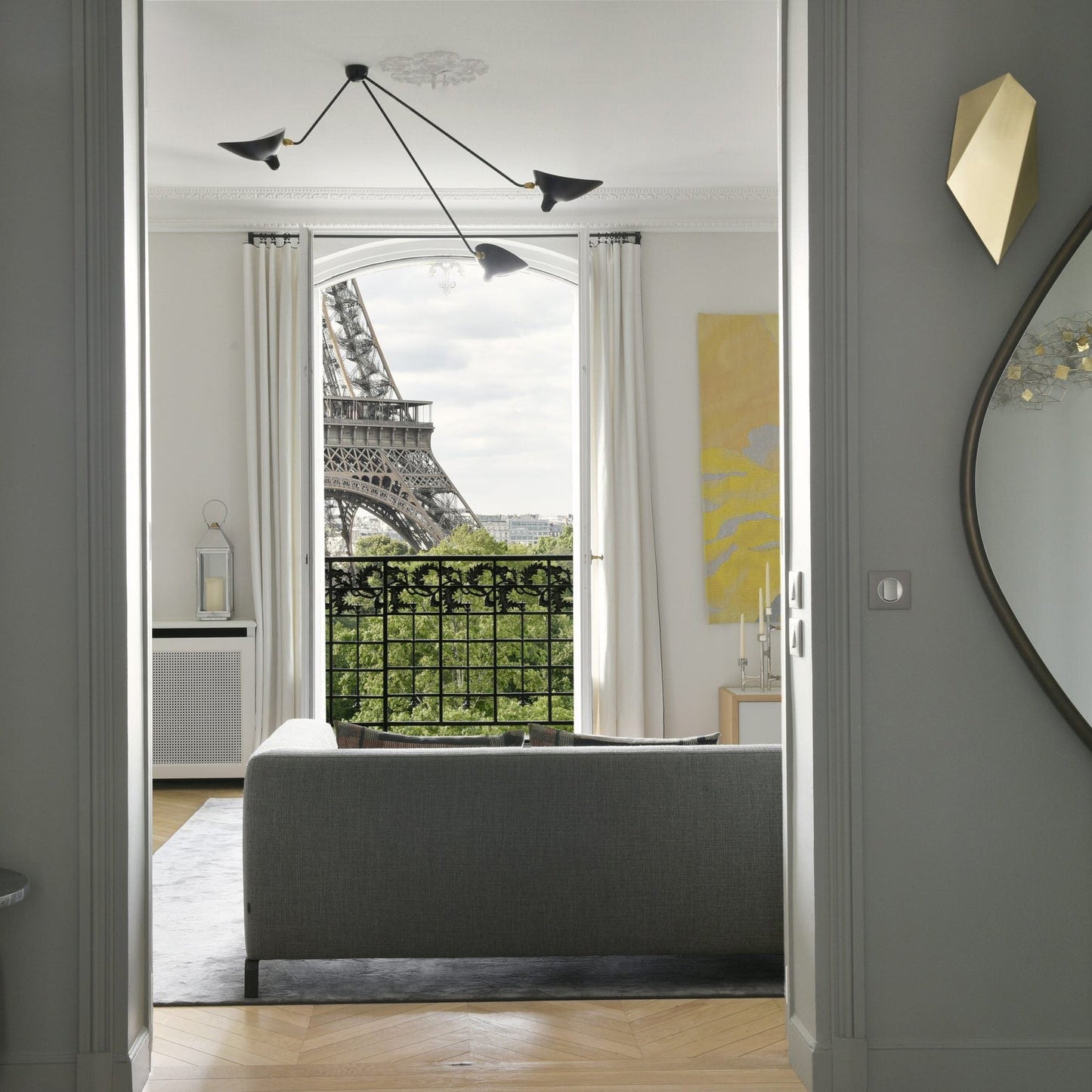 Three Arm Ceiling Lamp | Sculptural Design with Dynamic Aesthetics 6