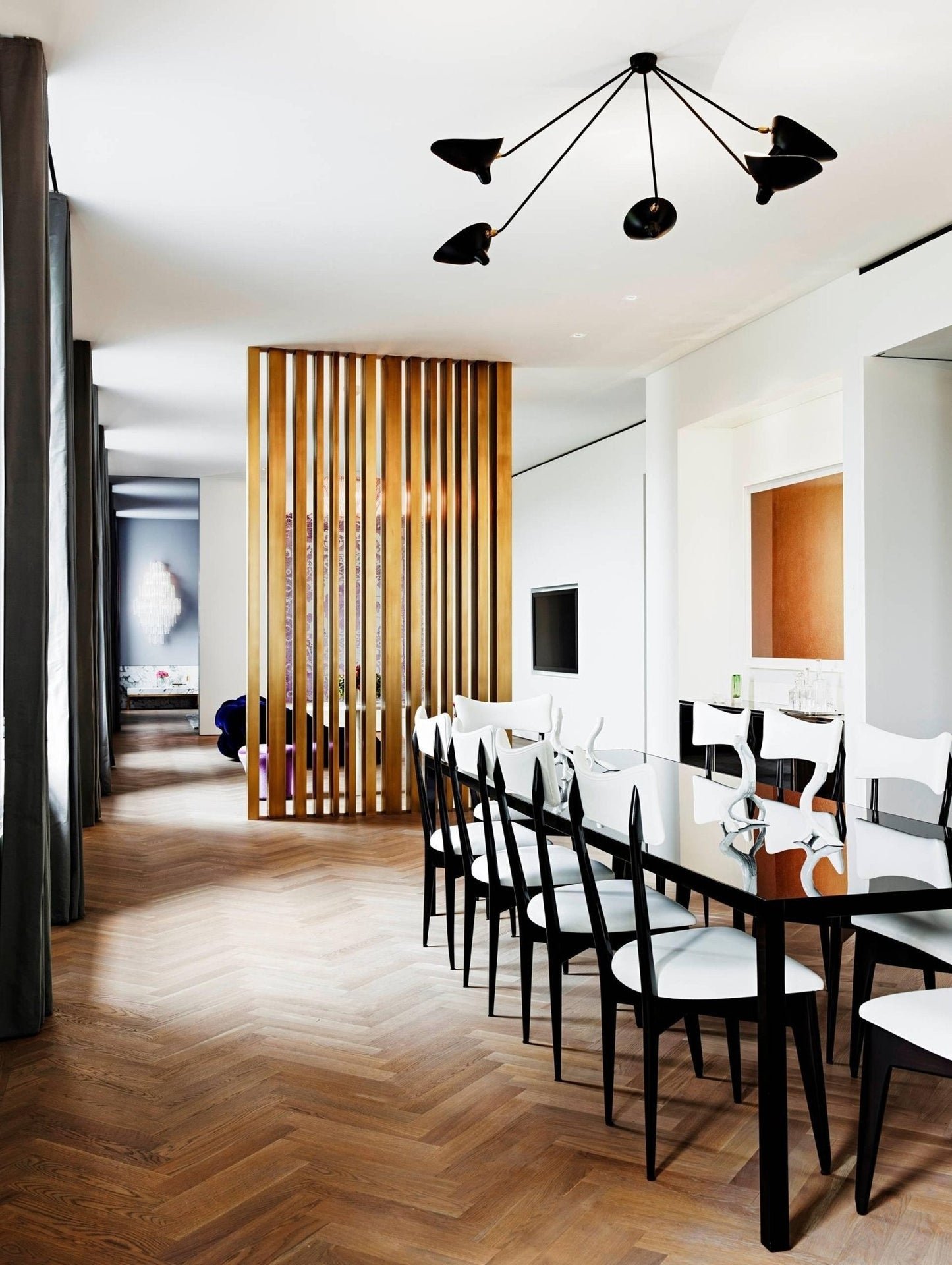 Three Arm Ceiling Lamp | Sculptural Design with Dynamic Aesthetics 8