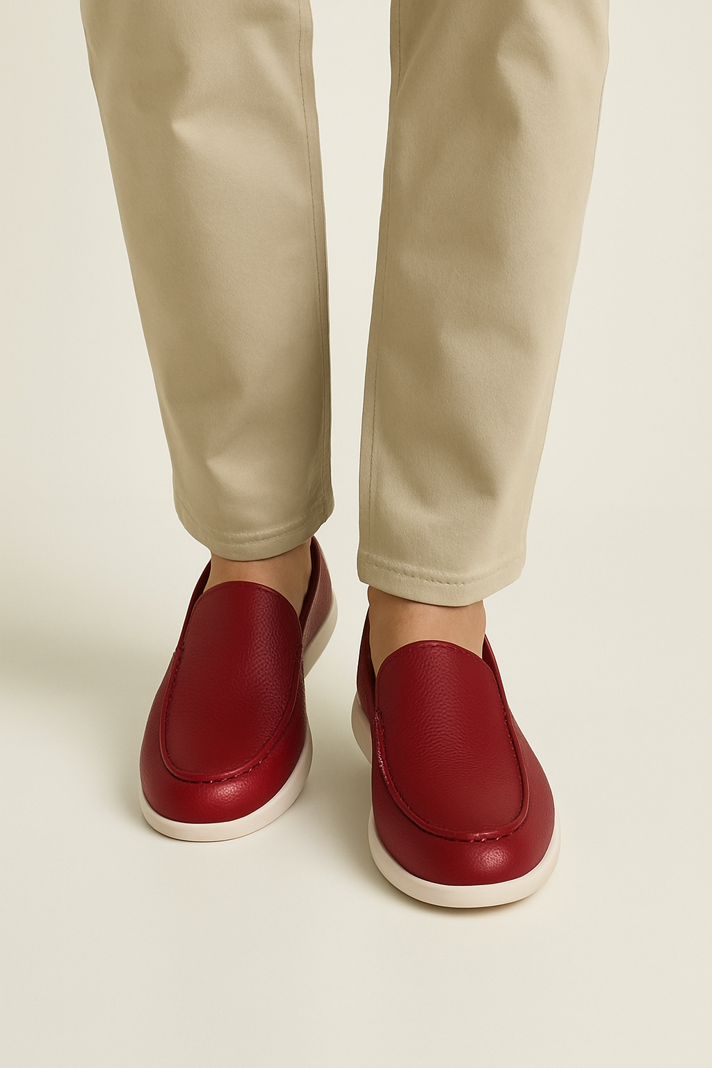 Two-Tone Leather Loafers for Women | Stylish Comfort with Flexible Sole 6