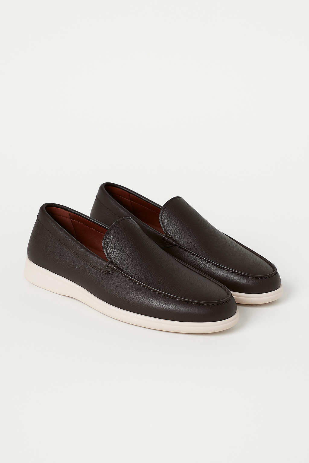Two-Tone Leather Loafers for Women | Stylish Comfort with Flexible Sole 9