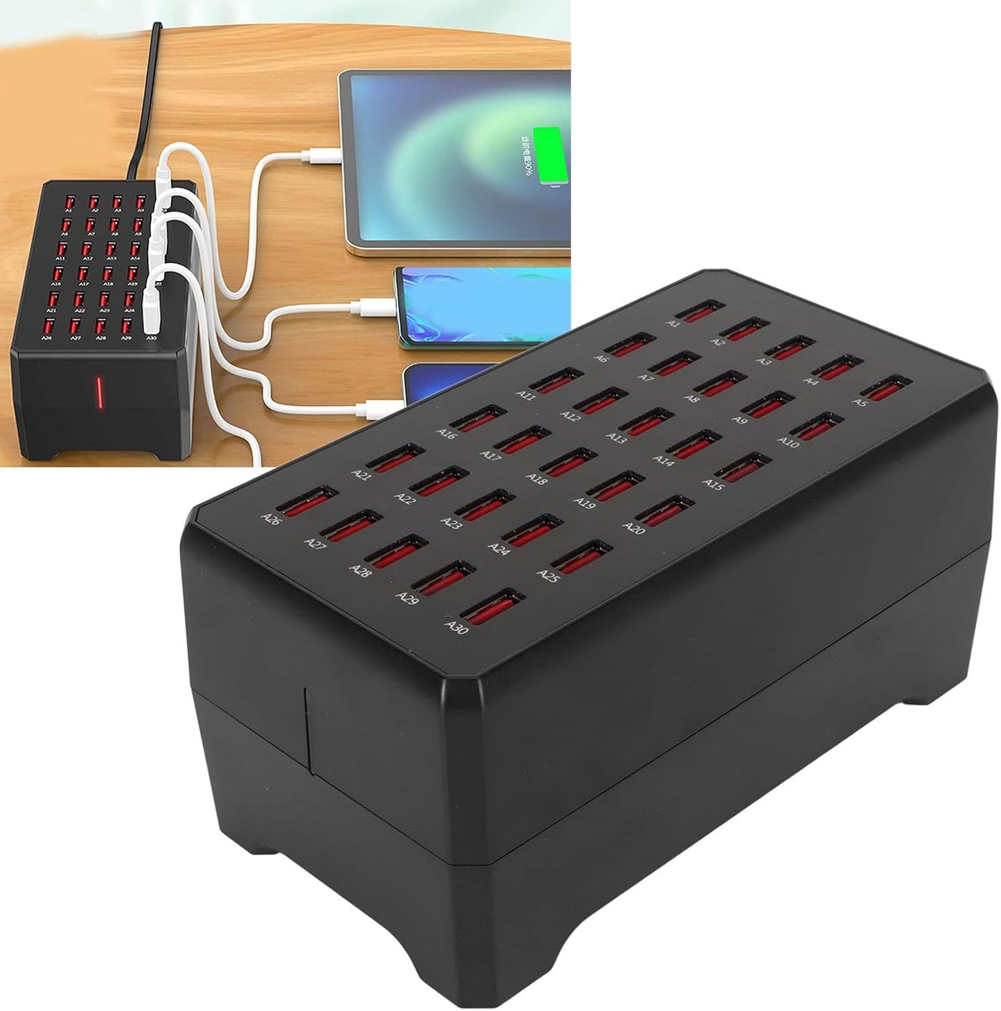 USB Charging Station | 30 Ports for Fast Simultaneous Charging 1