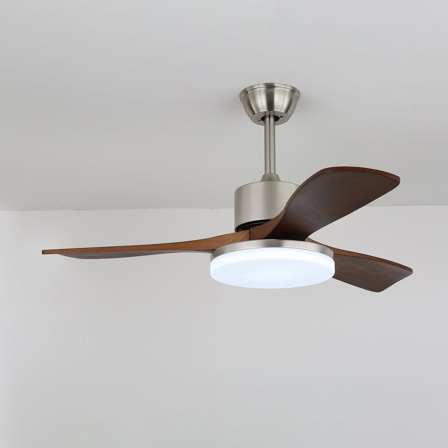 Vega | 42 & 52 Ceiling Fan Light with LED and Walnut Wood Blades 8