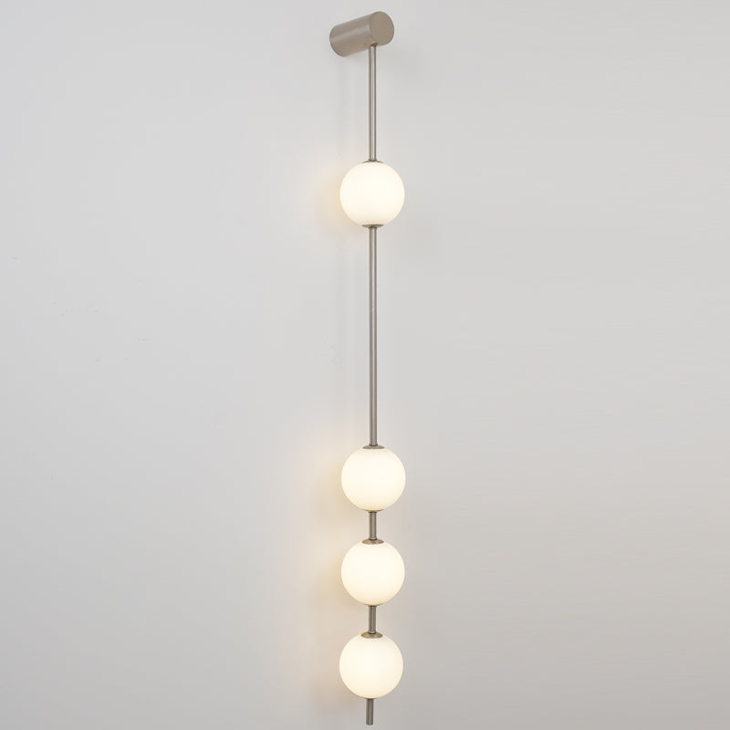 Vertical Balls Wall Lamp | Elegant Brass Sconce with Adjustable Height 12