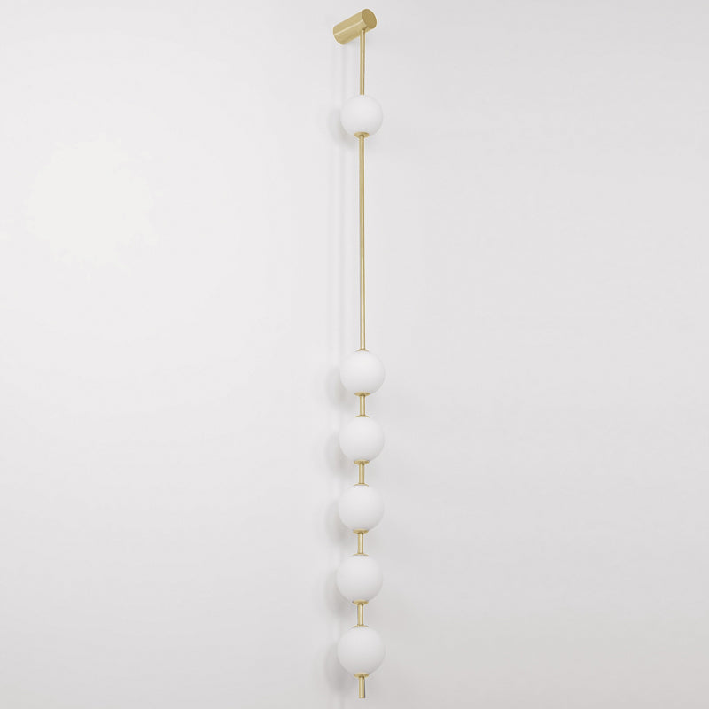 Vertical Balls Wall Lamp | Elegant Brass Sconce with Adjustable Height 14