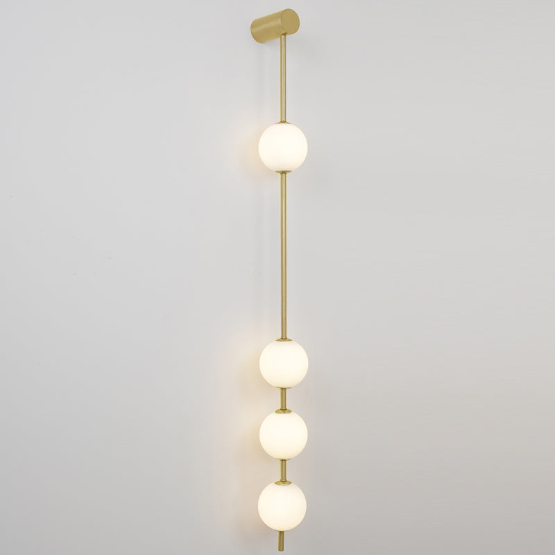 Vertical Balls Wall Lamp | Elegant Brass Sconce with Adjustable Height 18