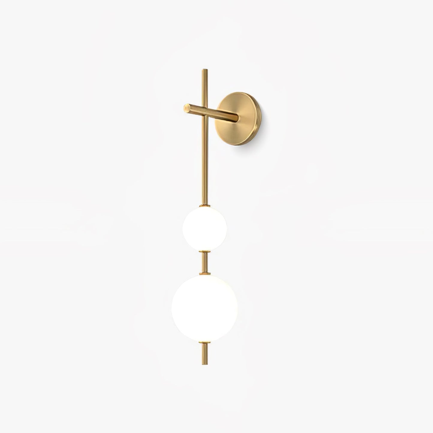 Vertical Glass Globe Wall Sconce | Dimmable Stylish Lighting with Gold Finish 1