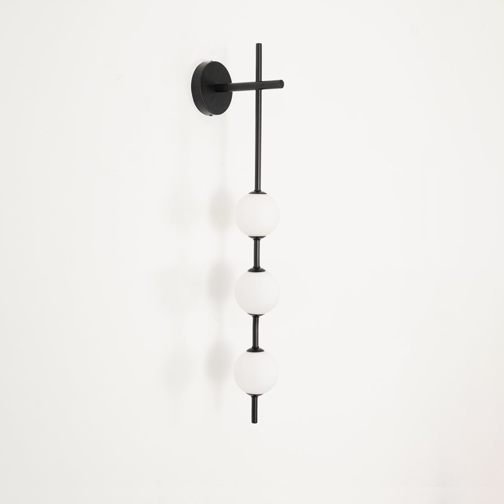 Vertical Glass Globe Wall Sconce | Dimmable Stylish Lighting with Gold Finish 11