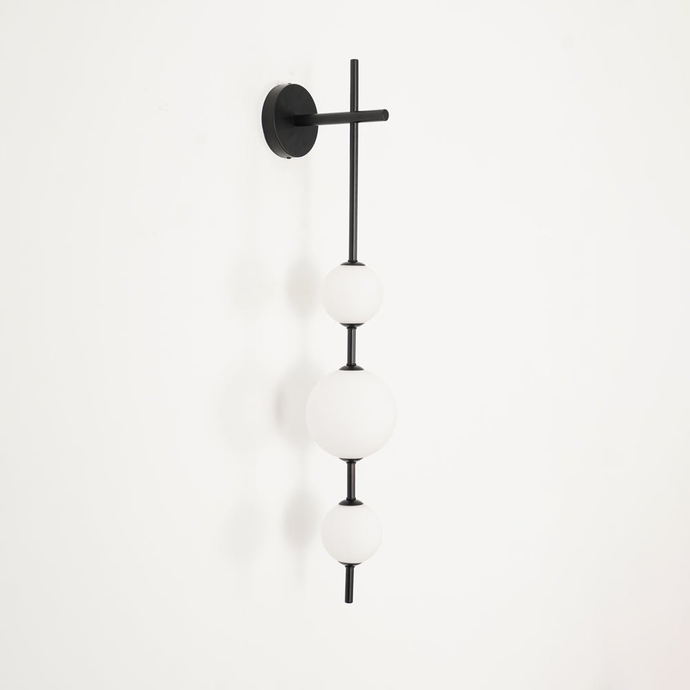 Vertical Glass Globe Wall Sconce | Dimmable Stylish Lighting with Gold Finish 12