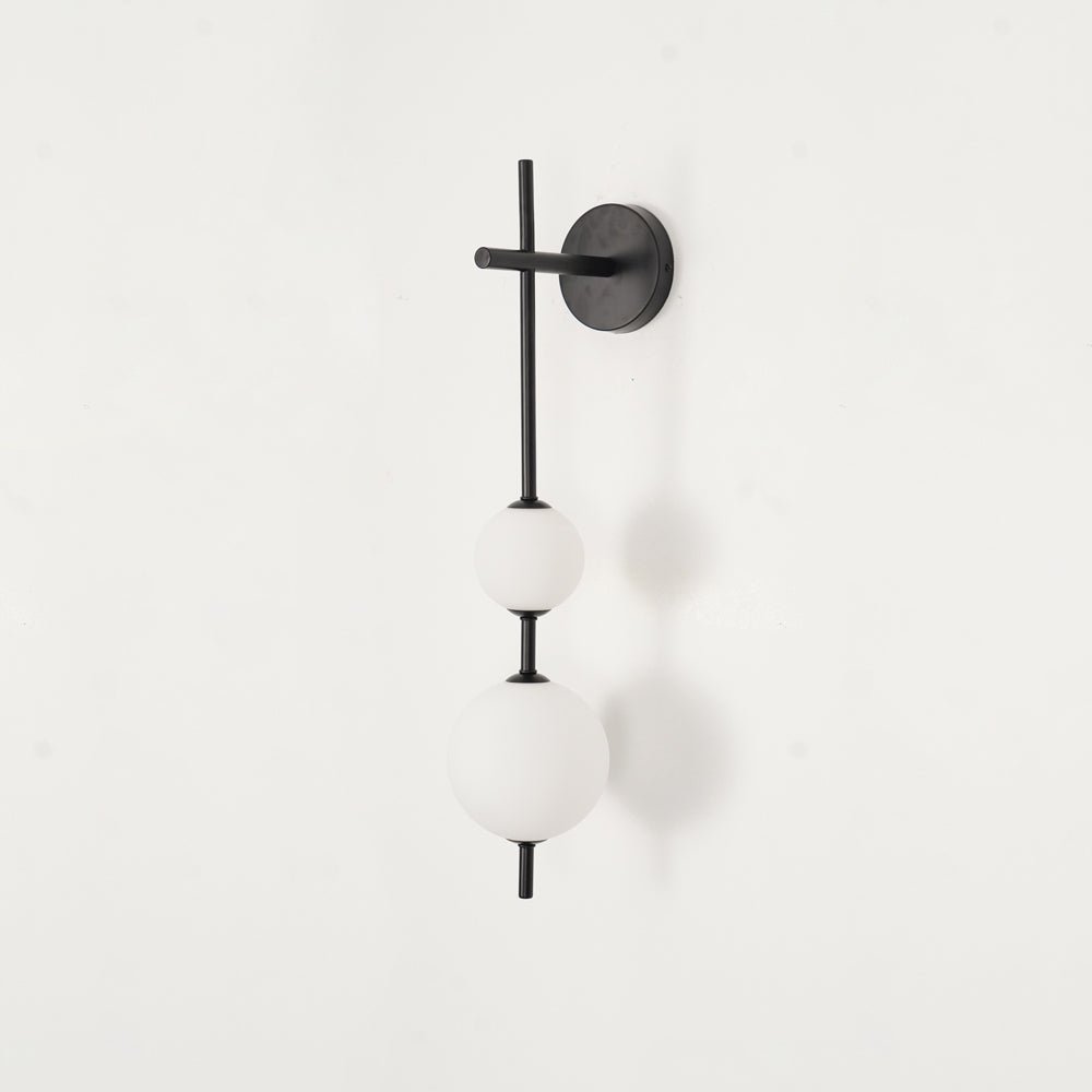 Vertical Glass Globe Wall Sconce | Dimmable Stylish Lighting with Gold Finish 9