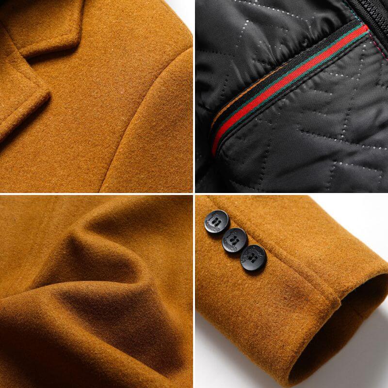 Virgin Wool Overcoat | Hooded Design with Detachable Hood for Winter 6