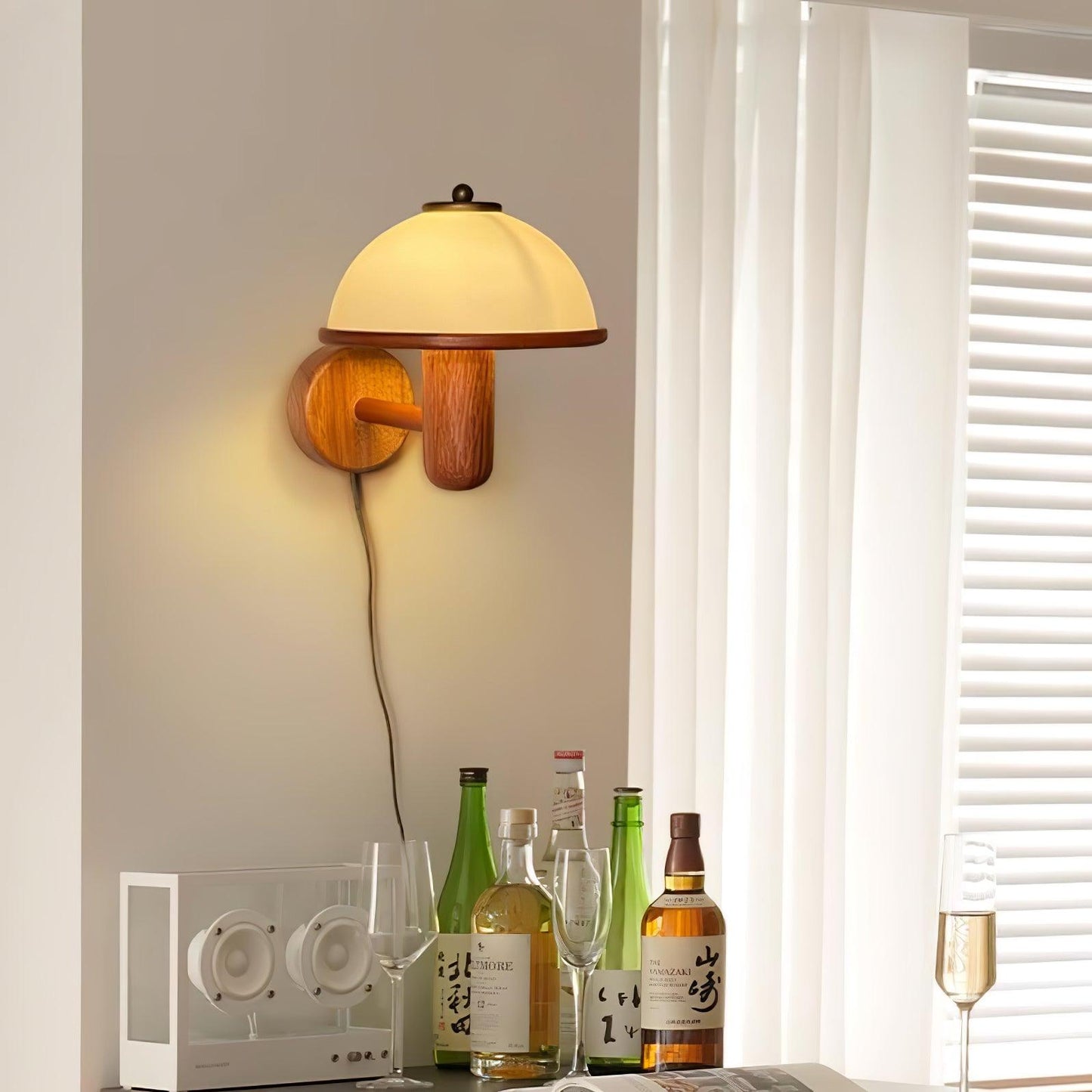 Wall Sconce Lighting | Elegant Oak Wood Finish with Soft Illumination 8