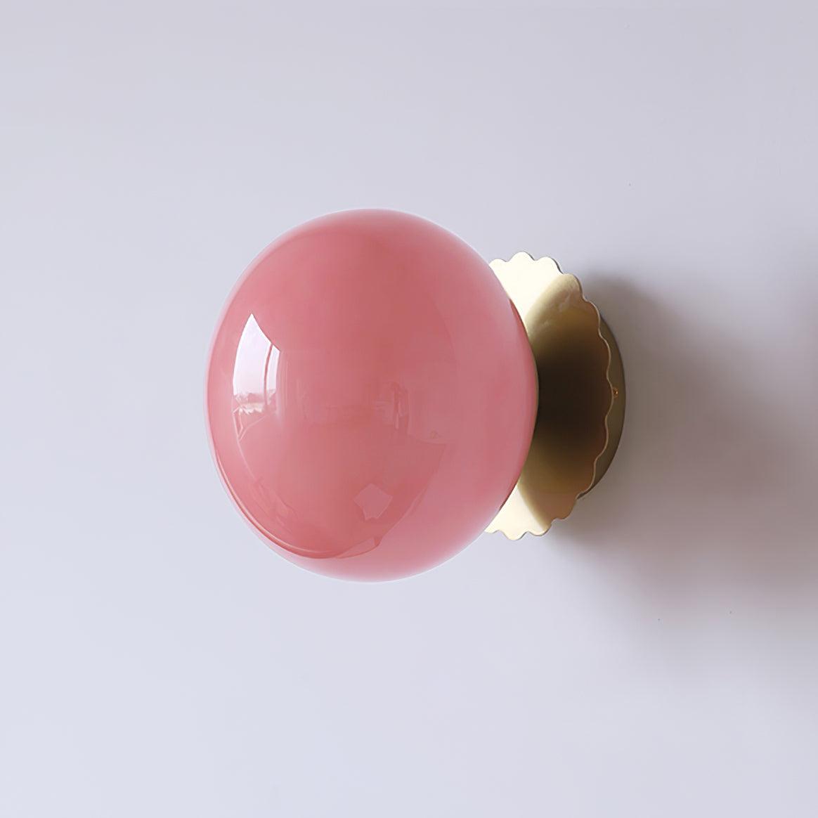 Wall Sconces | Elegant Pink Glass Diffuser with Versatile Mounting Options 11